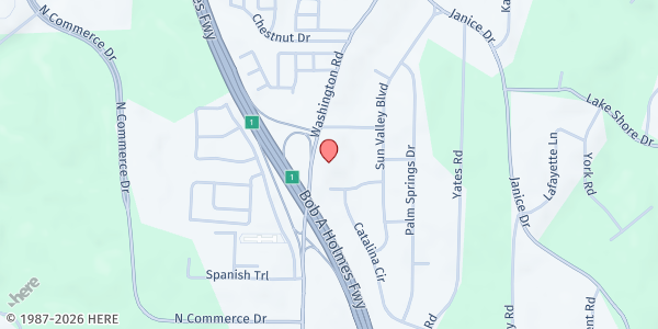 Map showing The Pantry - Atlanta at Chapelhill Church at 4330 Washington Rd., Atlanta, GA