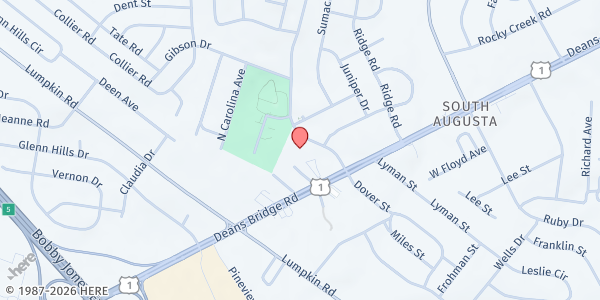 Map showing Belle-Terrace Presbyterian Church at 2473 Golden Camp Road, Augusta, GA