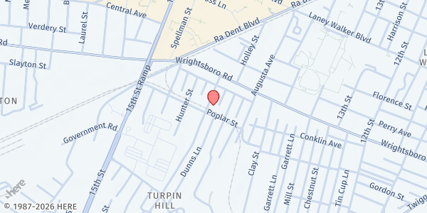 Map showing Beulah Grove Community Resource Center at 1446 Lee Beard Way, Augusta, GA