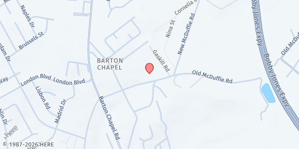 Map showing Christ Temple Apostolic Faith Church at 3113 Old McDuffie Road, Augusta, GA