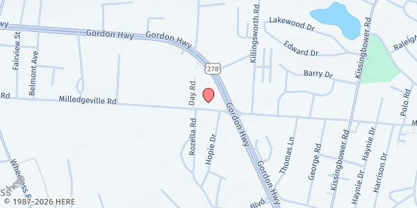 Map showing City Church Augusta at 1804 Gordon Highway, Augusta, GA