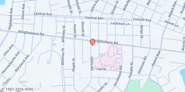 Map showing Jesus Reign - Augusta at 1510 Johns Road, Augusta, GA