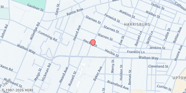 Map showing Kingdom Life Fellowship Ministries Augusta at 802 Metcalf St., Augusta, GA
