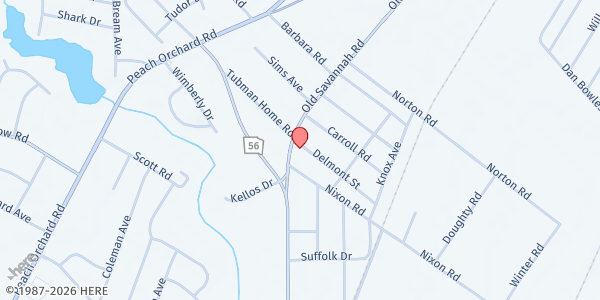 Map showing Living Word Fellowship Church at 2402 Old Savannah Rd., Augusta, GA