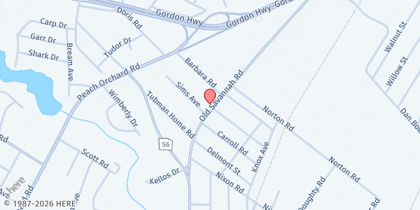 Map showing Neighborhood Outreach Ministries, Inc. at 2309 Old Savanah Rd., Augusta, GA