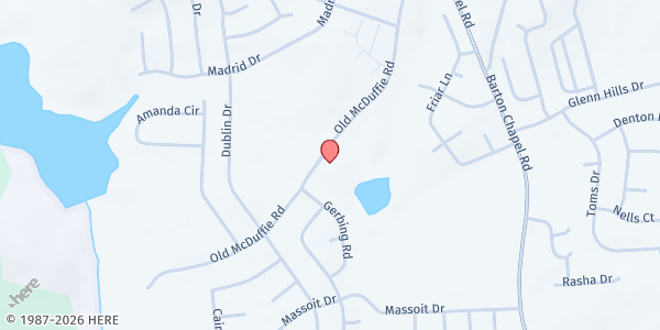 Map showing Old Time Way Church of God in Christ at 3450 Old McDuffie Road, Augusta, GA