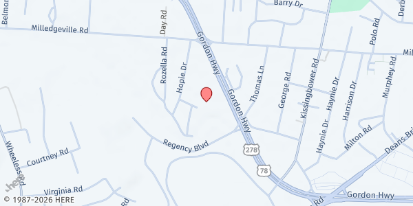 Map showing Project Life Augusta at 1760 Gordon Hwy., Augusta, GA