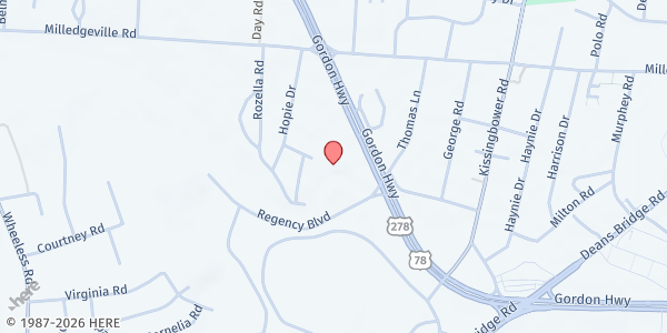 Map showing Project Life - Gordon Highway at 1758 Gordon Highway, Augusta, GA