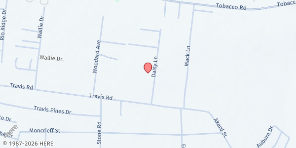 Map showing South Augusta Church of Christ at 4149 Daisy Ln., Augusta, GA