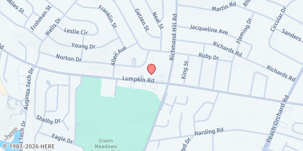 Map showing St. Alban's Episcopal Church at 2321 Lumpkin Rd., Augusta, GA