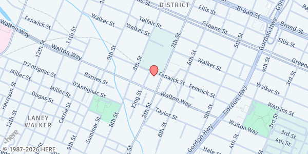 Map showing The Master's Table Soup Kitchen at 702 Fenwick St., Augusta, GA