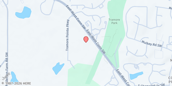 Map showing Christmas Toy Giveaway Distribution Site at 2495 East-West Connector, Austell, GA