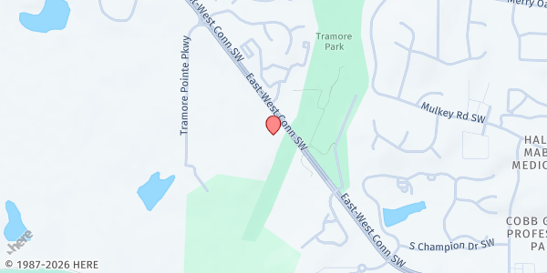 Map showing KING ABBIE INC Christmas Pop Up Shop at 2345 East-West Connector, Austell, GA