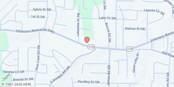 Map showing The Faith and Miracle Center Life in the Blood Ministries at 3771 Floyd rd, Austell, GA