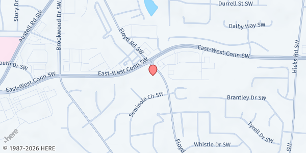Map showing There's Hope for the Hungry - Floyd Road Baptist Church at 3996 Floyd Rd., Austell, GA