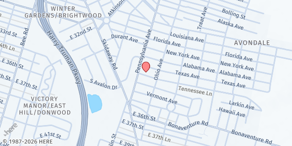 Map showing NEW GENERATION F.G.B. CHURCH at 2020 Tennessee Avenue, Avondale, GA