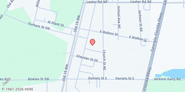 Map showing St James Missionary Baptist Church at 144 Martin Luther King Junior Drive Southeast, Baconton, GA