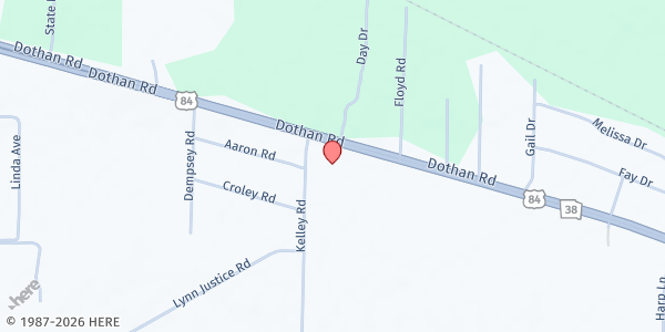 Map showing Covenant of Hope Church of God at 2357 Dothan Road, Bainbridge, GA