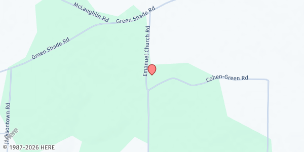 Map showing Emmanuel Missionary Baptist Church at 161 Emanuel Church Road, Bainbridge, GA