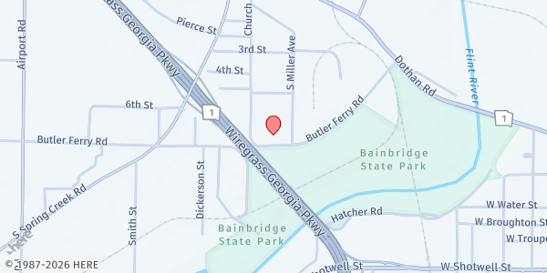 Map showing Liberty in Jesus Christian Center at 1108 Butler Ferry Road, Bainbridge, GA