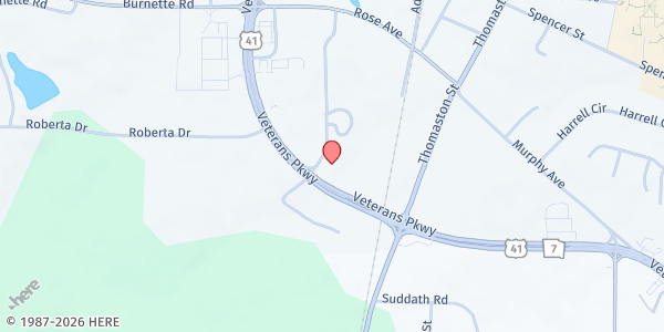 Map showing Donavan's Dream at 100-3 Southland Dr., Barnesville, GA