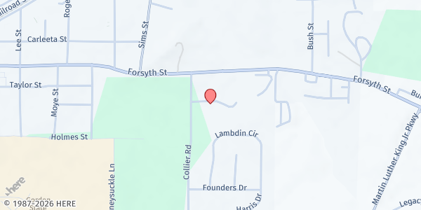 Map showing Lamar County Senior Center at 106 Veterans Dr., Barnesville, GA
