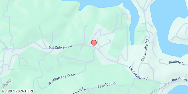 Map showing HOPE Center at House of Prayer Church at 1405 Pat Colwell Rd., Blairsville, GA