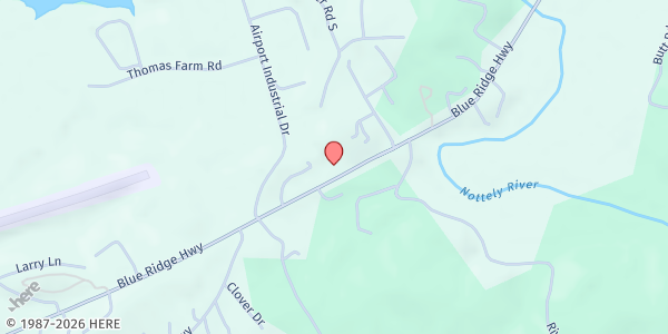 Map showing New Hope Fellowship Church Inc. - Matthew 25 at 1492 Blue Ridge Hwy., Blairsville, GA