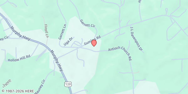 Map showing There's Hope for the Hungry - Antioch Baptist Church at 3301 Antioch Church Road, Blairsville, GA
