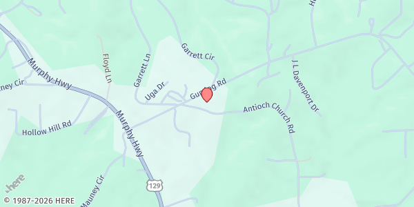 Map showing There's Hope for the Hungry Inc. - Blairsville - Antioch Baptist at 3301 Antioch Church Road, Blairsville, GA