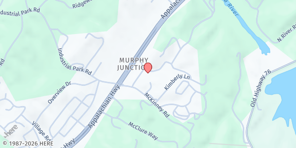 Map showing There's Hope for the Hungry - Blue Ridge at 64 Tammen Drive, Blue Ridge, GA