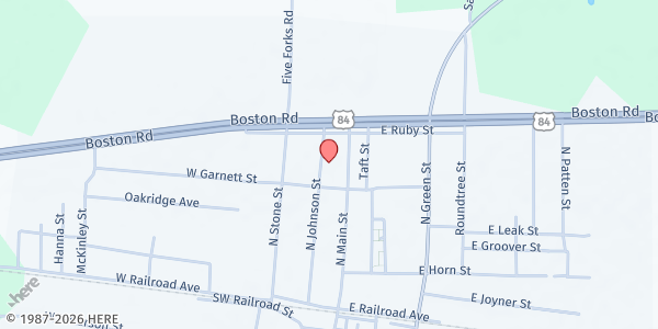 Map showing The Concerned Citizens Community Club of Boston GA at 524 Johnson St., Boston, GA