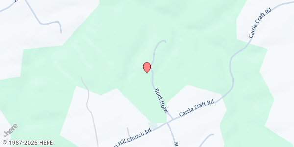 Map showing Outsiders Farm & Sanctuary at 131 Buck Hollow, Bowersville, GA
