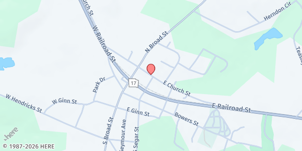 Map showing MedLink Bowman at 206 East Church St, Bowman, GA