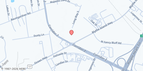 Map showing Bay Harbour Church of God at 3210 US-82, Brunswick, GA