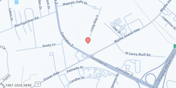 Map showing BAY HARBOUR CHURCH OF GOD at 3210 U.S. 82, Brunswick, GA