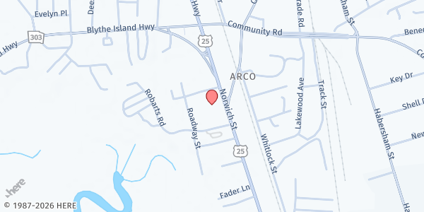 Map showing Loaves and Fishes/Christian Renewal Ministries, Inc. - Brunswick at 4265 Norwich Street Extension, Brunswick, GA