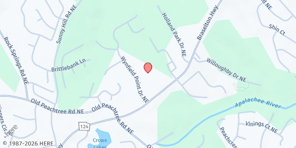 Map showing Neighborhood Church at 2026 Braselton Hwy., Buford, GA