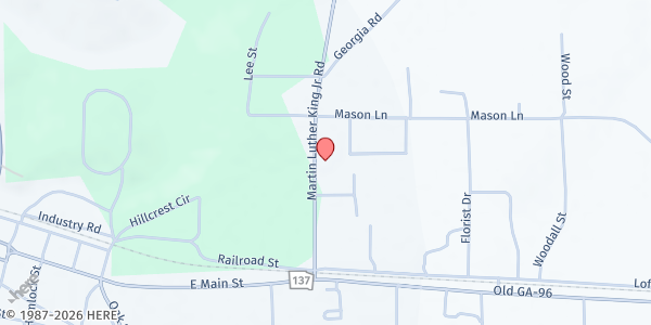 Map showing Saint Phillip AME Church at 48 M.L.K. Jr Rd., Butler, GA