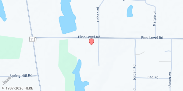 Map showing Pine Level Baptist Church at 298 Pine Level Rd., Cairo, GA