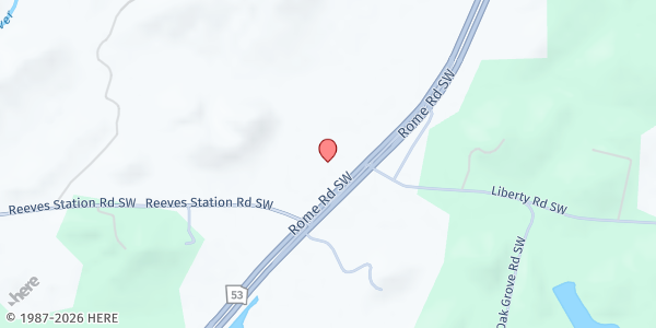 Map showing Calhoun SDA Church at 1411 Rome Rd. SW, Calhoun, GA