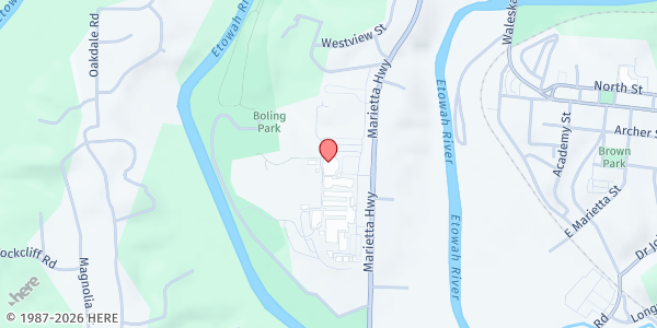 Map showing MUST Ministries Mobile Pantry - Cherokee High School at 930 Marietta Hwy., Canton, GA