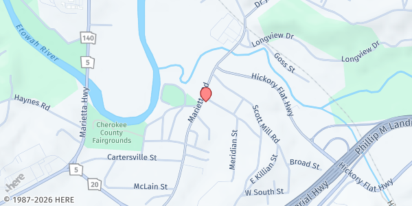 Map showing The Salvation Army - Canton Service Center at 251 Marietta Rd., Canton, GA