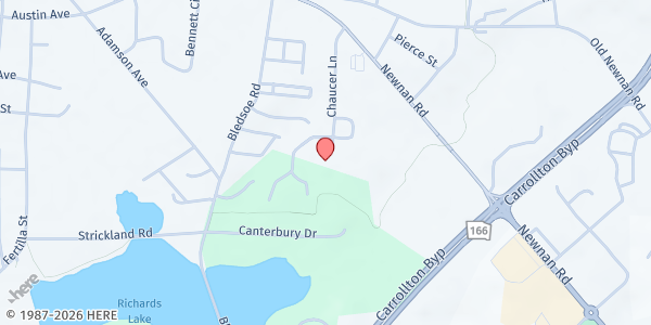 Map showing Church Without Walls Food Pantry at 555 Chaucer Ln., Carrollton, GA