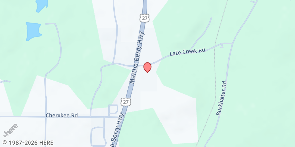 Map showing Cedar Lake Christian Center at 1890 Rome Hwy., Cedartown, GA
