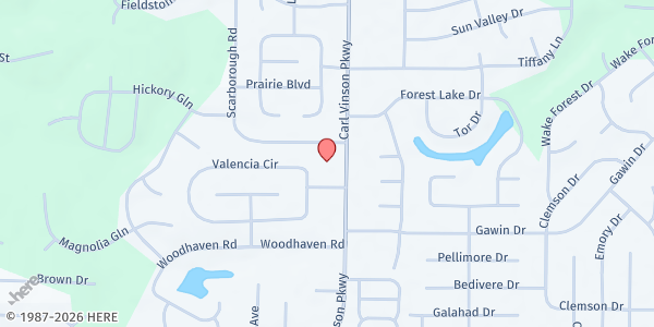 Map showing Northside Baptist Church at 1013 Carl Vinson Pkwy., Centerville, GA