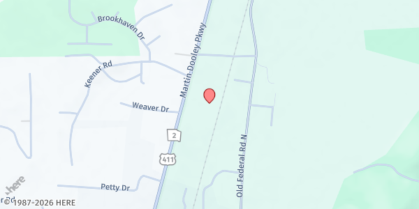 Map showing Helping Hands Food Pantry - Chatsworth at 4540 US-411 N, Chatsworth, GA