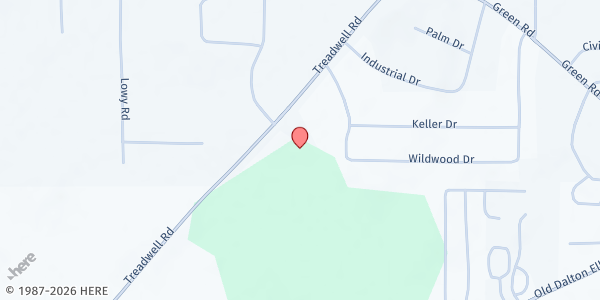 Map showing Homeland Baptist Church at Homeland Baptist Church, Chatsworth, GA