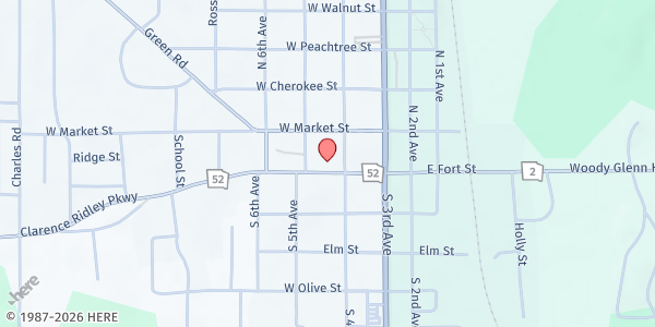 Map showing The Salvation Army - Murray Food Bank at 731 GA-225, Chatsworth, GA