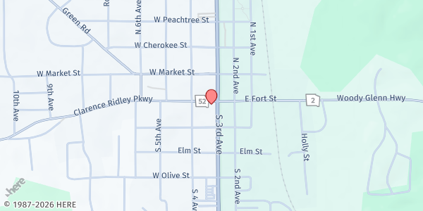 Map showing There's Hope for the Hungry - Liberty Baptist Church at 4221 Hwy 76, Chatsworth, GA
